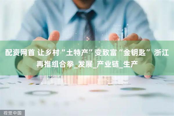 配资网首 让乡村“土特产”变致富“金钥匙” 浙江再推组合拳_发展_产业链_生产