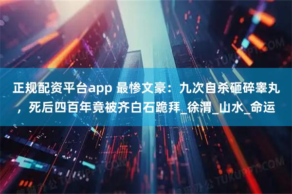 正规配资平台app 最惨文豪：九次自杀砸碎睾丸，死后四百年竟被齐白石跪拜_徐渭_山水_命运